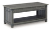 Freedan - 3 Pc. - Coffee Table, 2 End Tables - Grayish Brown
