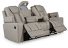 Elevate Edges - Reclining Sofa With Drop Down Table - Coin