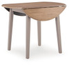 Harperfeld - Round Dining Room Drop Leaf Table - Natural / Gray