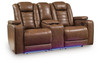 Gruaro - Power Reclining Loveseat With Console / Adjustable Headrest - Amber