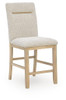 Lasinger - Upholstered Barstool (Set of 2) - Light Brown