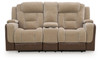 Mixed Motion - Power Reclining Loveseat With Console / Adjustable Headrest