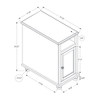 Accent End Table, Storage, Traditional - White