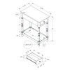 Accent End Table, 2 Tier, Storage Drawer, Traditional Stylish Design