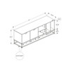 TV Stand, Storage Cabinet With Open And Closed Shelves, Console For Living Room - Black