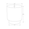 Round Accent Table, Indoor Outdoor - White