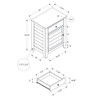 Accent Table With Storage Drawer - Blue