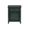Accent Table With Storage Drawer - Blue
