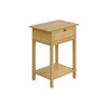 Accent Table With Storage Drawer, 2 Tier Nightstand For Living Room - Natural