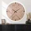 Wall Clock, Round, Large Oversized - Brown