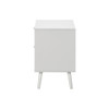 Accent Table & Storage Drawers - White