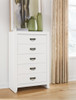 Binterglen - Five Drawer Chest - White