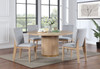 Caspian - 5 Piece Round Dining Table Set With Chairs - Oak
