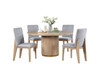 Caspian - 5 Piece Round Dining Table Set With Chairs - Oak