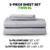 Sheet Set Luxurious Supima, Wrinkle Resistant, Breathable, With 2 Ghostgrip Band