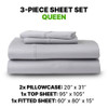 Sheet Set Luxurious Supima, Wrinkle Resistant, Breathable, With 2 Ghostgrip Band