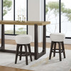 Backless Bar Stools With Soft Cushion (Set of 2) - Brown
