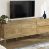TV Stand Console With Storage Drawers And Cabinets - Walnut