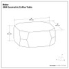 Eisley - Coffee Table With Geometric Design, - Walnut