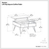 Hunter - Square Lift Top Coffee Table - Walnut