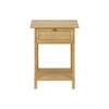 Accent Table With Storage Drawer, 2 Tier Nightstand For Living Room - Natural