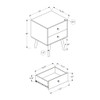 Accent Table & Storage Drawers - Black