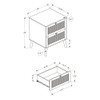 Accent Table & Storage Drawers - White