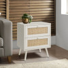 Accent Table & Storage Drawers - White