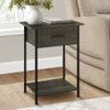 Contemporary 2 Tier Accent Table With Storage Drawer