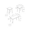 Contemporary 3 Piece Table Set With Coffee Table And 2 End Tables