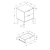 Modern Accent Table With Storage Drawers