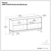 Harper - 4 Shelf Low Bookcase - Walnut Brown