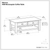 Monroe - Rectangular Coffee Table With Drawers - Brown