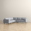 Amber - Corner Sectional Sofa - Light Gray