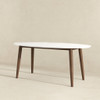 Ada - Oval Dining Table And 4 Side Chairs - White