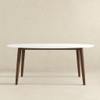 Ada - Oval Dining Table And 4 Side Chairs - White