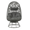 Hikre - Patio Lounge Chair & Side Table - Black / Charcoal