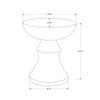 Round Accent Table, Indoor Outdoor - Black