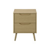 Accent Table With Storage Drawers - Natural