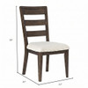 Upholstered Dining Chair With Ladder Back Design (Set of 2)