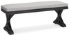 Beachcroft - Bench With Cushion - Black / Light Gray