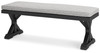 Beachcroft - Bench With Cushion - Black / Light Gray