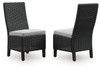 Beachcroft - Side Chair With Cushion (Set of 2) - Black / Light Gray