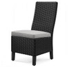 Beachcroft - Side Chair With Cushion (Set of 2) - Black / Light Gray