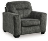 Lonoke - 2 Pc. - Chair And A Half, Ottoman - Gunmetal