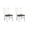 Dining Chairs (Set of 2) - Brown / White