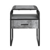 Raziela - End Table With Drawer - Black / Gray