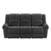 Reclining Sofa - Gray - Faux Leather