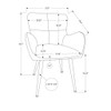 Dining Chair For Kitchen (Set of 2) - Black
