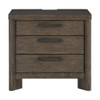 3 Drawer Nightstand With USB - Dark Oak